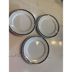 Set of‎ 3 Noritake Oneida Bread Plates China 6" Vintage Green